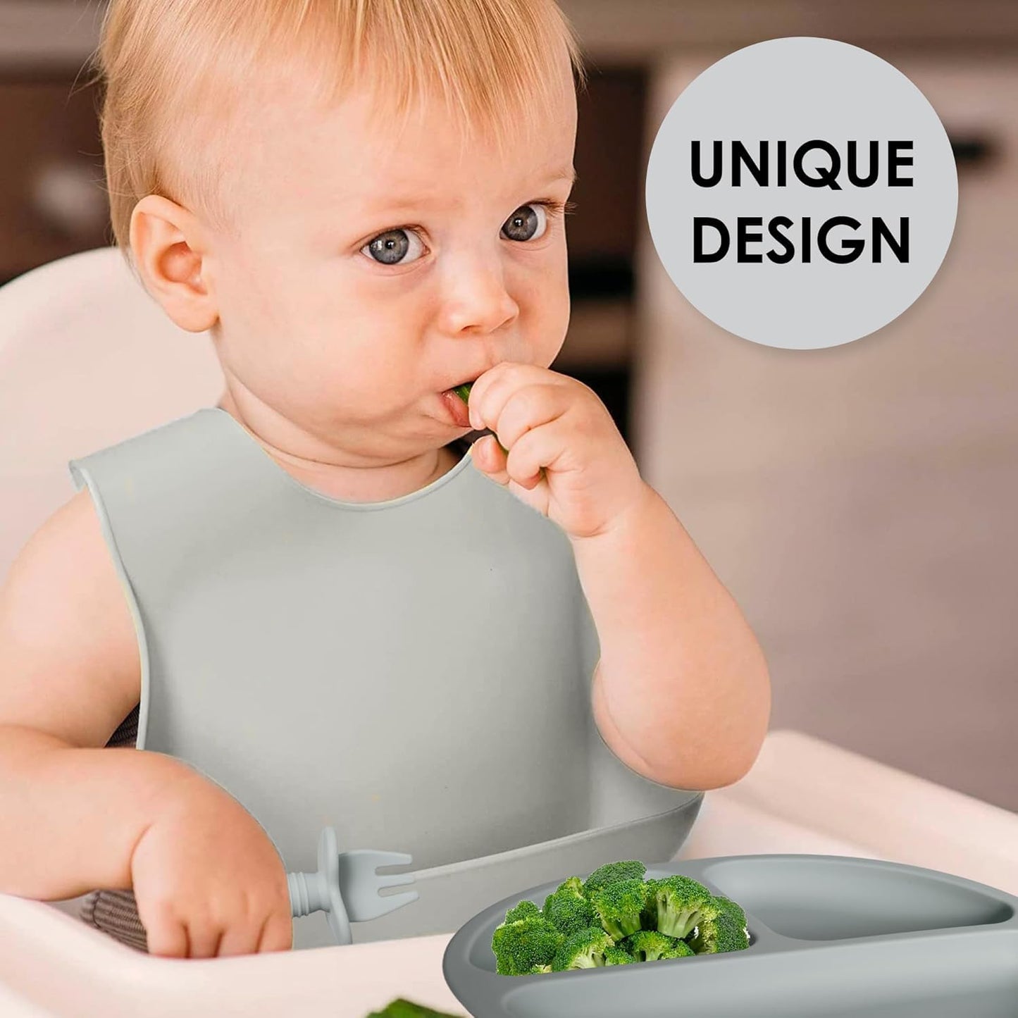SoloBaby® Set de Alimentación para Bebés – 8 piezas de silicona libre de BPA