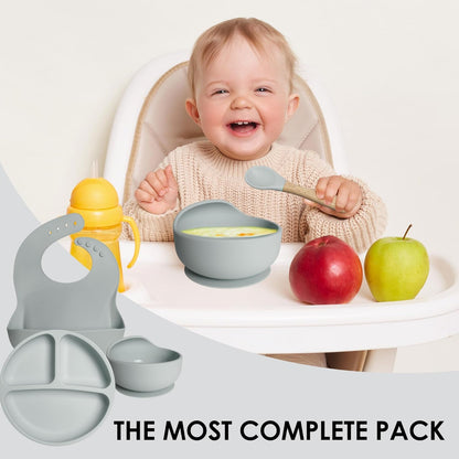 SoloBaby® Set de Alimentación para Bebés – 8 piezas de silicona libre de BPA