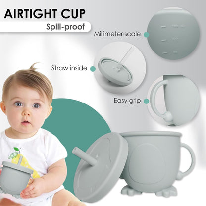 SoloBaby® Set de Alimentación para Bebés – 8 piezas de silicona libre de BPA