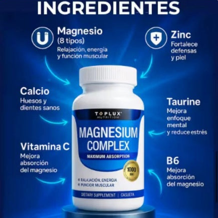 TOPLUX Complejo de Magnesio 1000mg